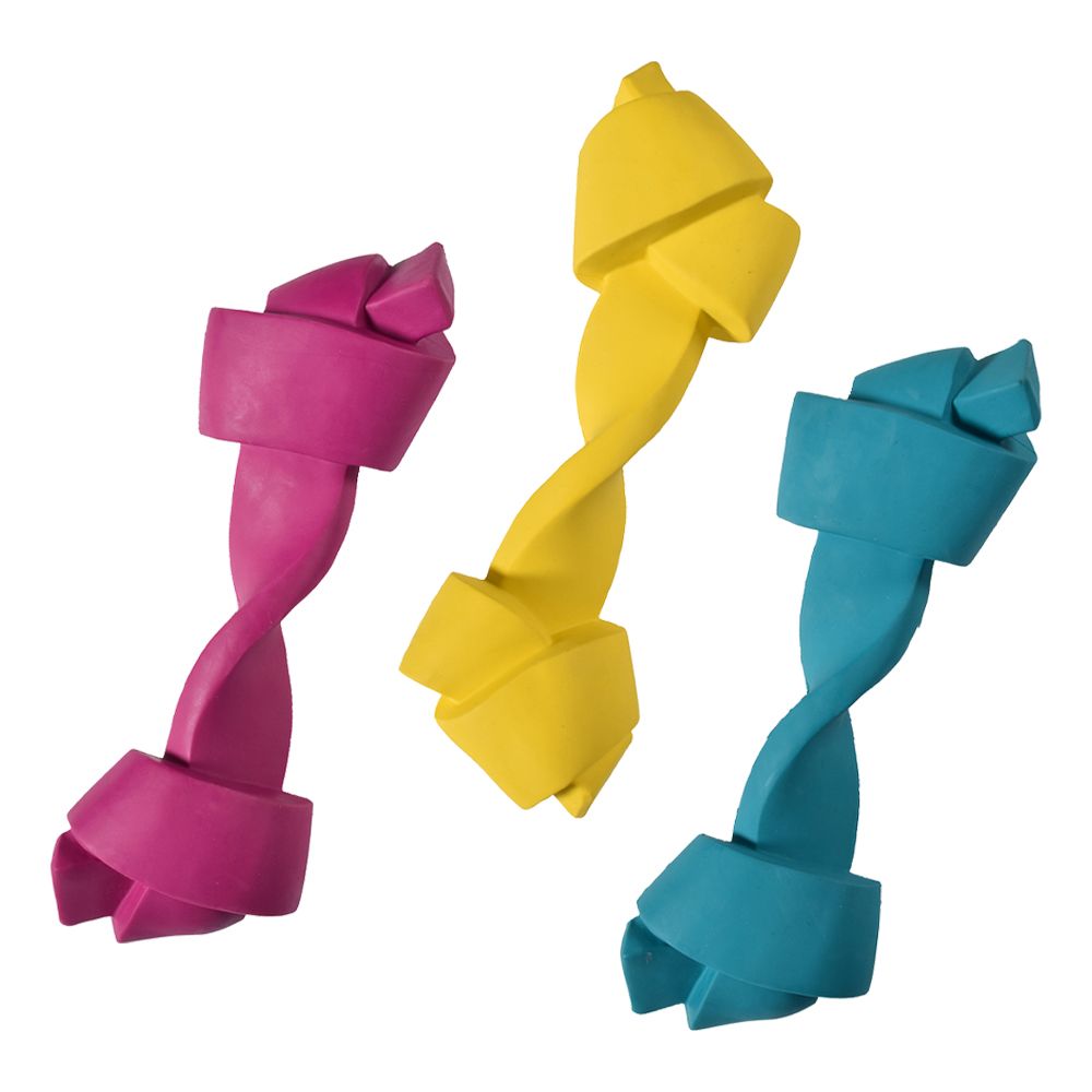 252441 Igračka za Pse Guma kost čvor SM žuta